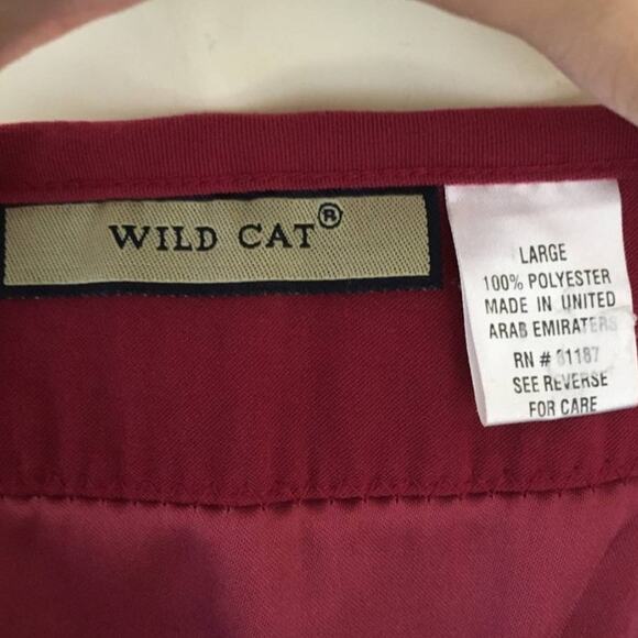 VTG WILD CAT Zigzag Stitched Microsuede Maxi Skirt in Barn red SZ 12 - Picture 8 of 10